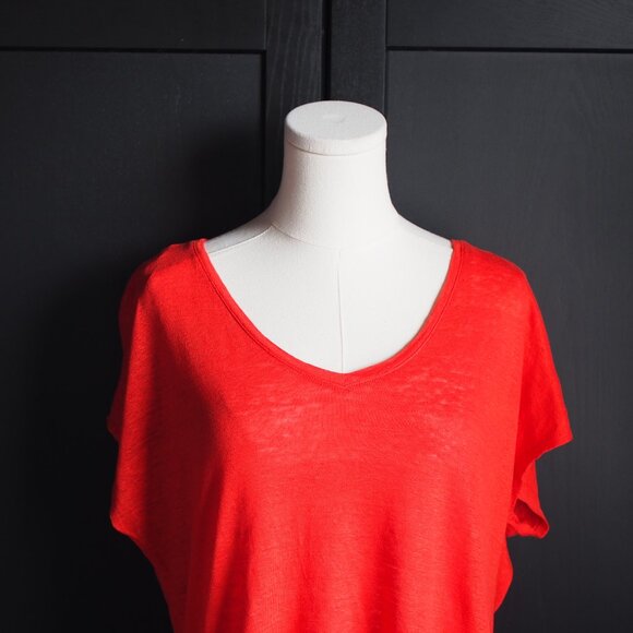 Rachel Zoe | Dolman Short Sleeve Linen Top - Picture 3 of 6